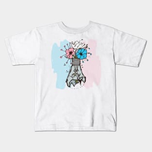 Light bulb with transgender flowers sketch Kids T-Shirt